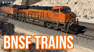 [4K] BNSF Intermodal Trains (Cajon Summit, CA)