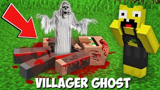 Only with 0.01% CHANCE YOU CAN FIND SCARY VILLAGER GHOST in Minecraft ! SECRET DEAD VILLAGER !