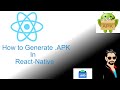 How to generate .APK file in React native ( create .apk file ) Hindi