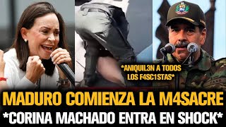 CORINA MACHADO ENTRÓ EN SHOCK TRAS LA M4SACRE DE MADURO EN VENEZUELA