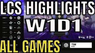 LCS Highlights ALL GAMES W1D1 Spring 2022 | Week 1 Day 1