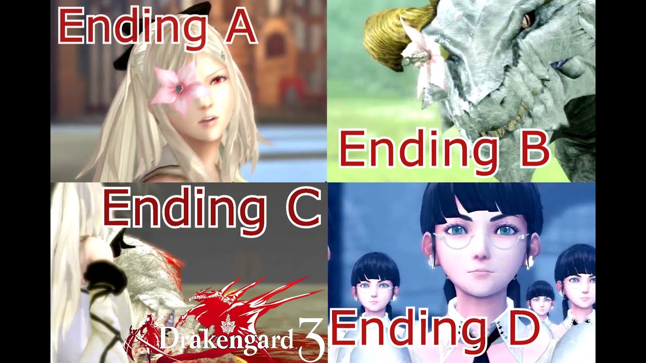 Drakengard 3 - "All Endings" (A,B,C, & D) Cutscenes Movie {English ...