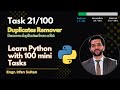 Removing duplicates from a list in Python | Task 21/100 - Learn Python programming with 100 tasks