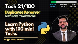 Removing duplicates from a list in Python | Task 21/100 - Learn Python programming with 100 tasks
