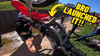 EVERYONE CRASHED THEIR MOTORCYCLE SUPERMOTO SUNDAY!!