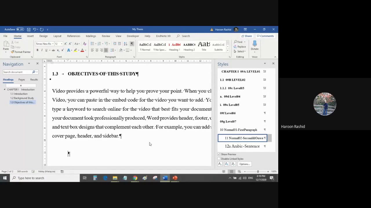 Gaya UKM | Part 10: How To Write Sub Headings In Thesis According To ...