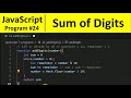 JavaScript Program 24 - Add Digits in a Number in JavaScript