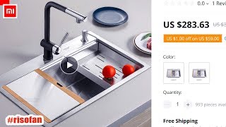 Xiaomi Mensarjor kitchen sink with automatic washing products.