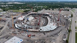 Buffalo Bills Build Progress New Stadium Construction Drone Video Update August 11 2024