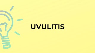 What is the meaning of the word UVULITIS?