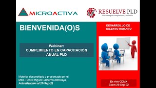 Videoconferencia Capacitación Anual PLD 29 Sep 22