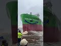 new ship vessel launched into water