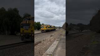 TRAINS AM22 On their way to pick up AK Recording Cars-Grand Vintage EMD Locos at Monarto \u0026 Nairne