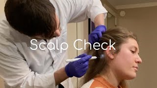 ASMR Scalp Check with Light, Healing Serum and Hair Brushing