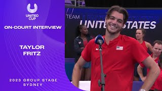Taylor Fritz On-Court Interview | United Cup 2023 Group C