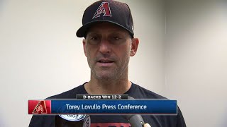 ARI@CIN: Lovullo on Corbin's start, 12-2 win