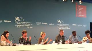 Venezia 76 conf stampa Seberg Krist Venezia 76 conf stampa Seberg Kristen Steward e Benedict Andrews