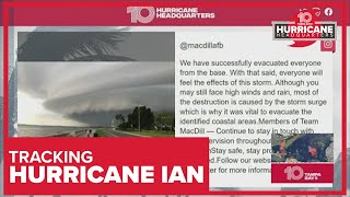 Huge cloud hovers over Macdill Airforce Base as  Hurricane Ian approaches