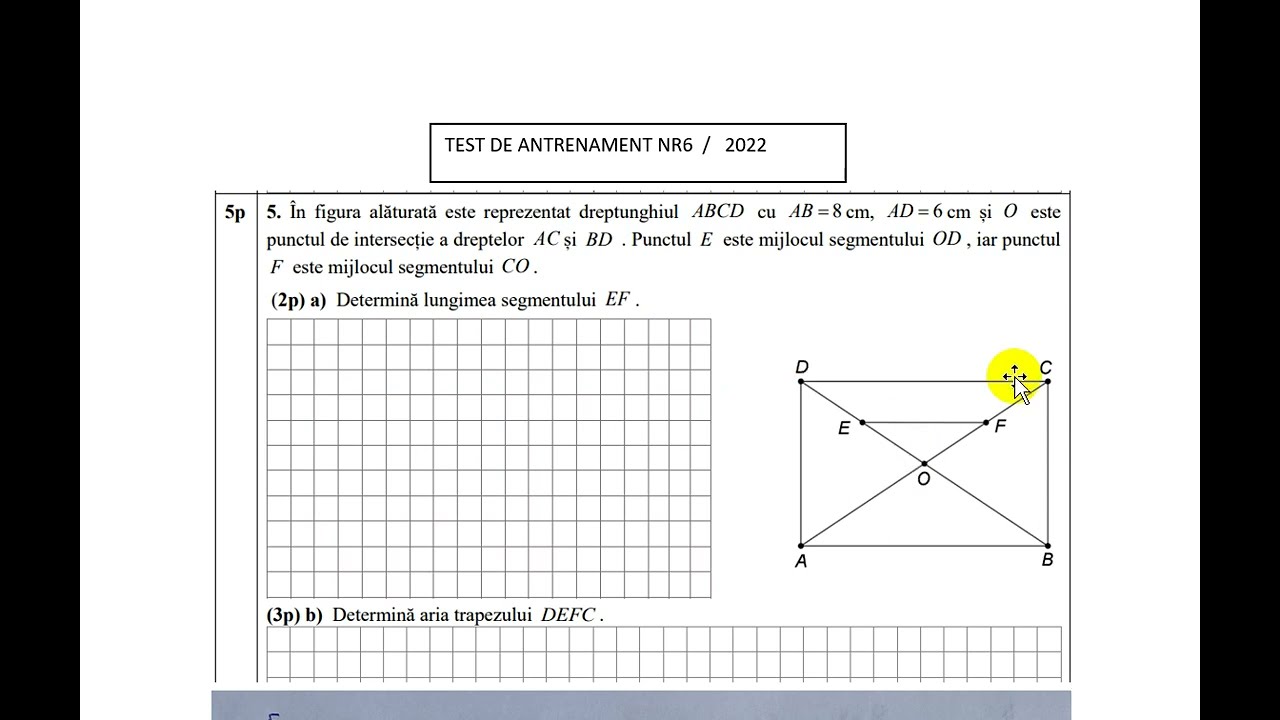 În Figura Alăturată Este Reprezentat Dreptunghiul ABCD Cu AB = 8cm, AD ...