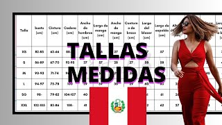 Tabla de TALLAS o MEDIAS✅ de PERÚ para MUJERES:  Encuentra tu talla 📋en prendas femeninas en PERÚ 📌