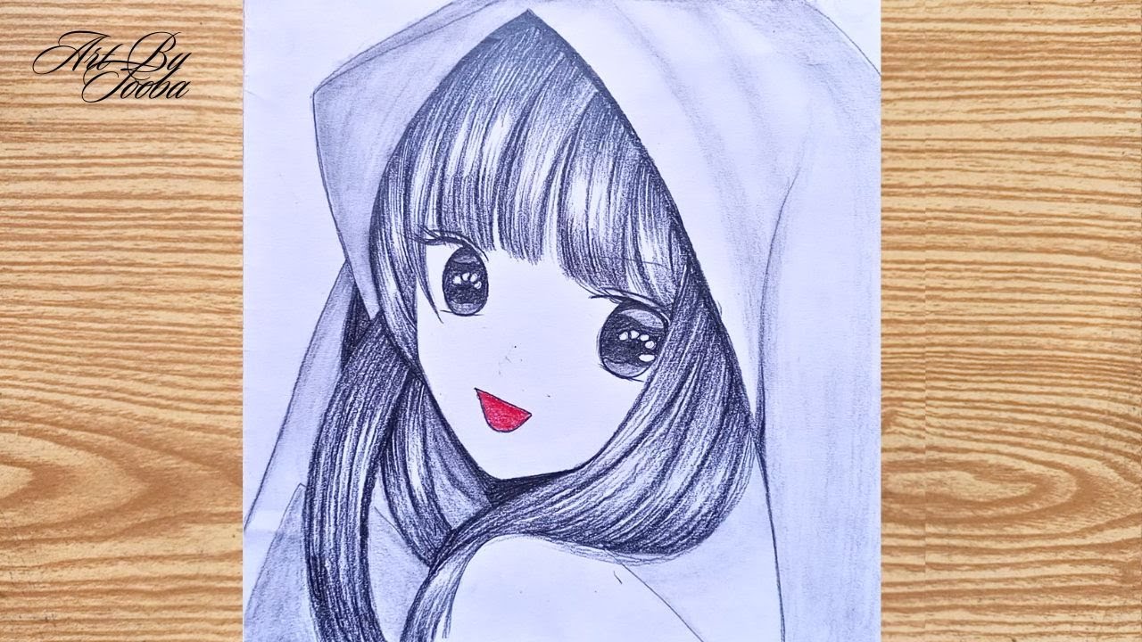 How To Draw A Cute Anime Girl Pencil Drawing Step By Step