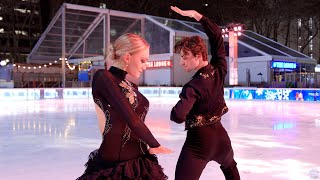 British Ice Dancers Phebe Bekker \u0026 James Hernandez perform their 2023 Rhythm Dance in Bryant Park