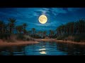 🌌 serene desert night 2 hours of soothing music under the full moon 🎵🌙 4k