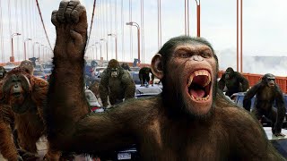 RISE OF THE PLANET OF THE APES (2011) - Apes vs Humans Bridge Battle Scene HD