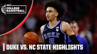 Duke Blue Devils vs. NC State Wolfpack |  Game Highlights | ESPN College Basketb