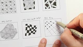 패턴힐링아트 젠탱글 / 기본패턴그리기 16 / Zentangle Patterns / Doodle Patterns