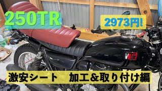 【カスタム】カワサキ 250TRに激安シート付けてみた！編【アリエク】