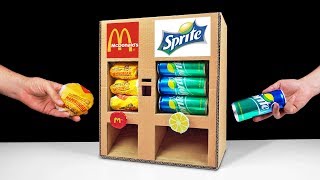 DIY How to Make McDonald's and Sprite Vending Machine from Cardboard