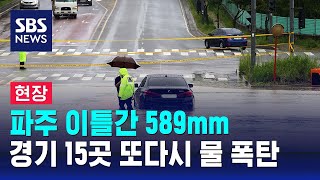 [현장] 파주 이틀간 589mm…임진강 등 경기 15곳 '홍수특보' / SBS