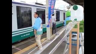 JR東能代駅での流しじゅんさいイベント