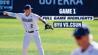 BYU Baseball vs CSUN || Game 1 || FULL GAME HIGHLIGHTS