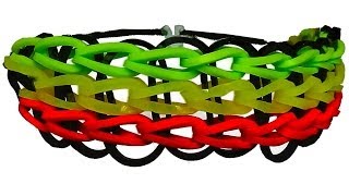 HOW TO MAKE A RAINBOW LOOM TRIPLE SINGLE BRACELET WITH RUBBER BANDS. TUTORIAL DIY.