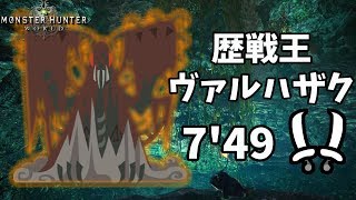 【MHWorld】歴戦王ヴァルハザク solo 7'49 双剣