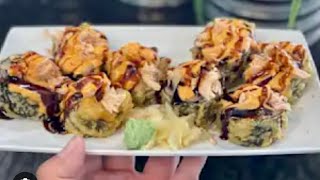 HOW TO MAKE SUSHI ROLL CRAZY SALMON ROLL