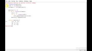 transpose matrix in python without numpy