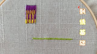 刺绣基础针法｜长短针绣｜锁链绣｜Long \u0026 Short  Stitch｜Chain  Stitch