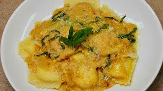 Cheese Ravioli in Pumpkin Sauce with Cucina Antica | Michael's Home Cooking