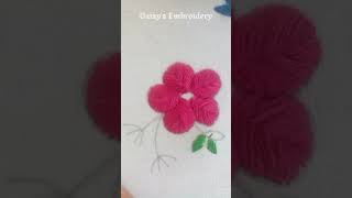 #Short #Simple Flower Embroidery Tutorial #Easy Hand Embroidery for Beginners #Daisy's Embroidery