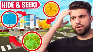 IMPOSSIBLE Fortnite Hide and Seek! (Custom Superhero Skins ONLY!)