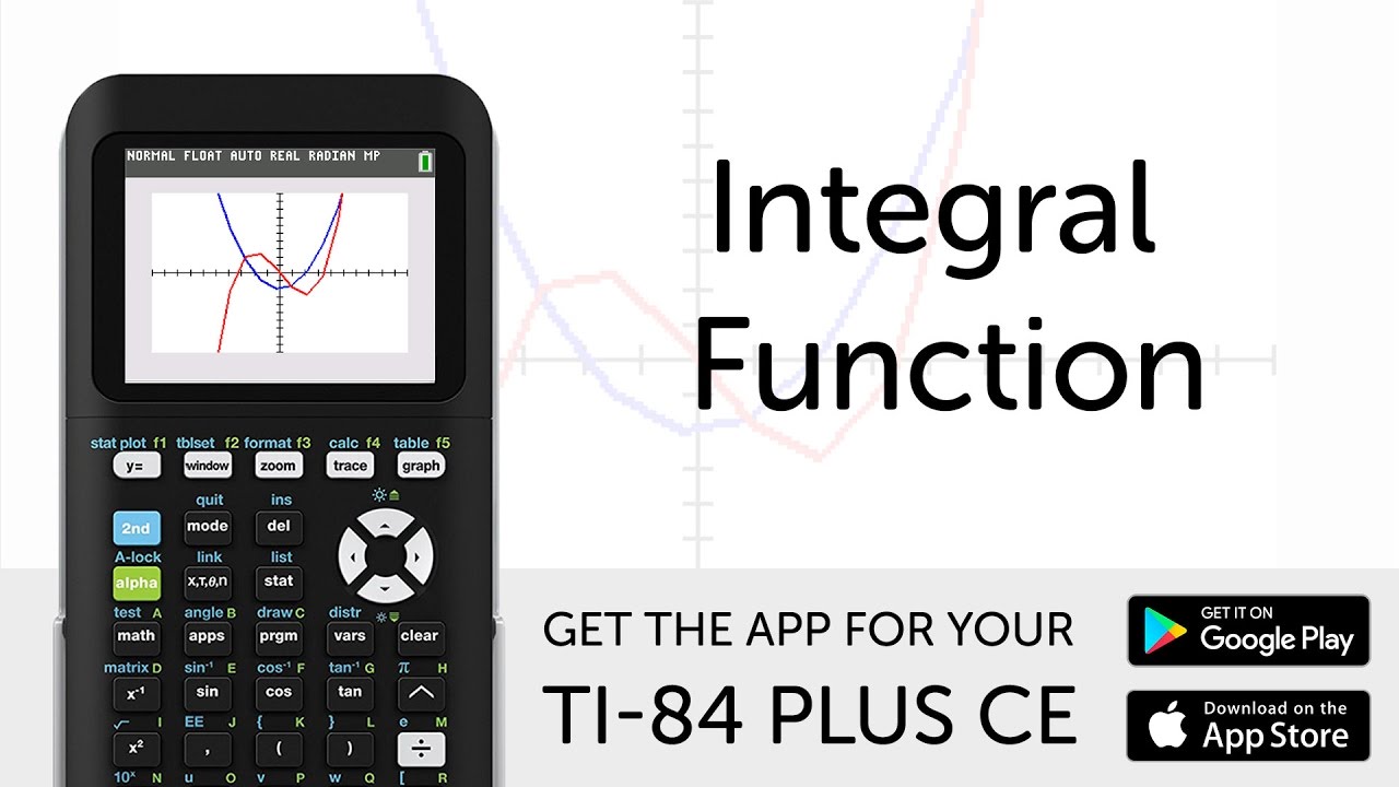 Integral Function - Manual For TI-84 Plus CE Graphing Calculator - YouTube