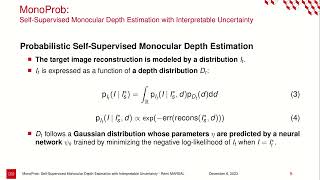 MonoProb: Self-Supervised Monocular Depth Estimation With Interpretable Uncertainty
