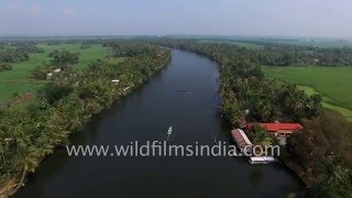 Kerala and Alleppey backwaters : stunning aerials in 4K HD
