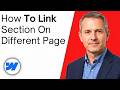 How To Link To A Section On A Different Page In Webflow