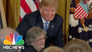 President Donald Trump Awards Posthumous Medal Of Honor To WWII Soldier | NBC News