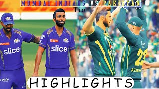 MI CHASING 95 ON BOWLING PITCH | MUMBAI INDIANS VS PAKISTAN | T10 MATCH | HIGHLIGHTS