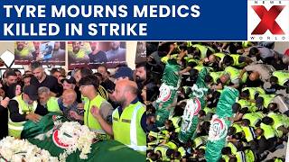 Funeral Held For Lebanese Medics Killed In Southern Israel Strike | NewsX World